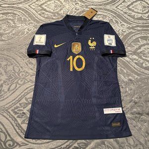 France Home Soccer Jersey Player Version Mbappe #10 World Cup Edition